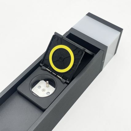 Utomhuslampa med 2 uttag VESPER 1xG9/5W/230V IP44 30 cm svart