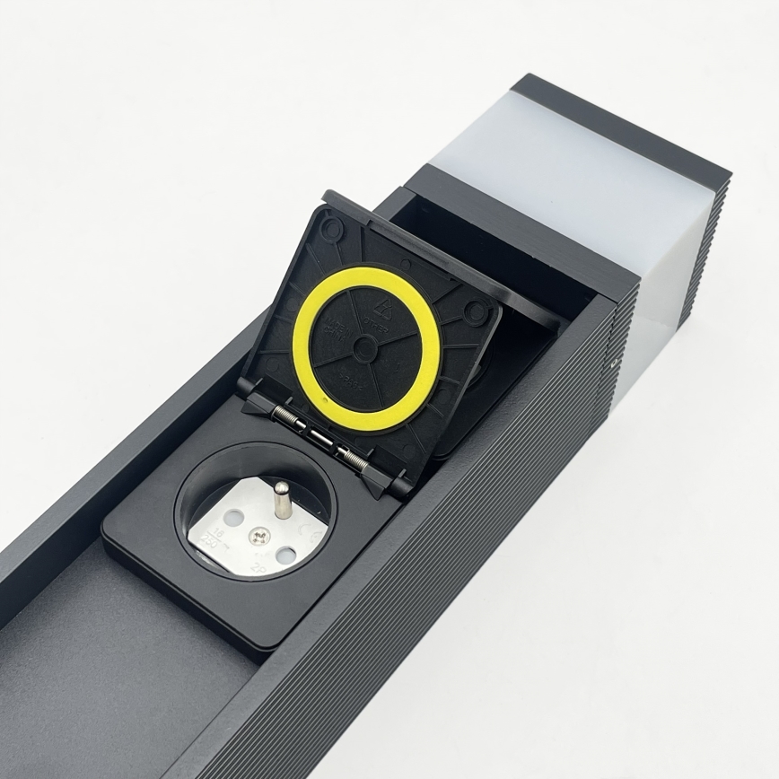 Utomhuslampa med 2 uttag VESPER 1xG9/5W/230V IP44 30 cm svart