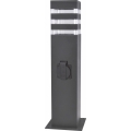 Utomhuslampa med eluttag TEKSAS 1xE27/20W/230V 44 cm IP44 antracit