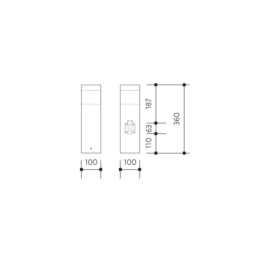 Utomhuslampa med kontakt GARD 1xE14/60W/230V SCHUKO IP44