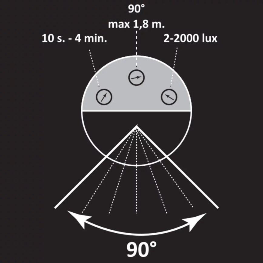 Utomhuslampa med sensor NEW YORK 1xE27/12W/230V IP44 44 cm antracit