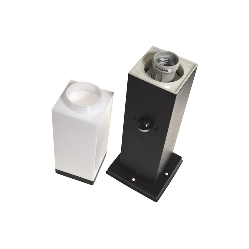 Utomhuslampa med sensor SOPPA 1xE27/60W/230V IP44 45 cm svart