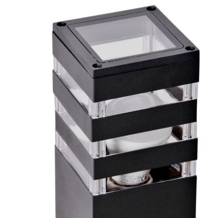 Utomhuslampa med sensor TEKSAS 1xE27/12W/230V IP44 74 cm antracit