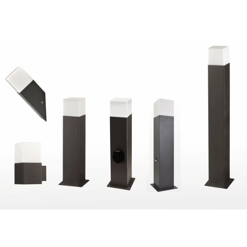 Utomhuslampa med uttag NEW YORK 1xE27/12W/230V IP44 44 cm antracit