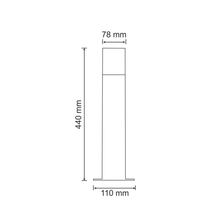 Utomhuslampa NEW YORK 1xE27/12W/230V IP44 44 cm antracit