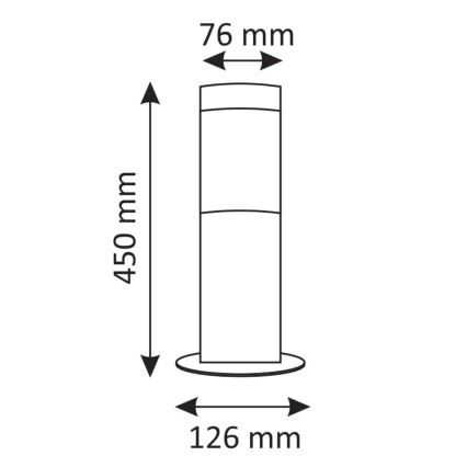 Utomhuslampa OSLO 1xE27/10W/230V 45 cm IP44 antracit