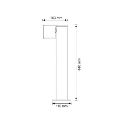 Utomhuslampa PINO 1xGU10/10W/230V IP44 44 cm