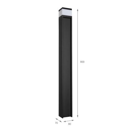 Utomhuslampa VESPER 1xG9/5W/230V IP44 80 cm svart