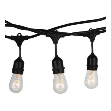 Utomhusljusslinga STRING 15 m 15xE27/25W/230V IP54