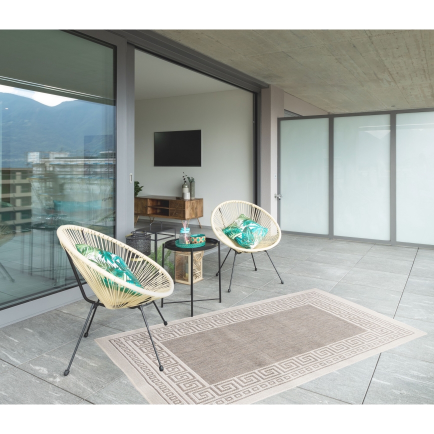 Utomhusmatta EXPRESS NEW OUTDOOR 120x160 cm grå/beige