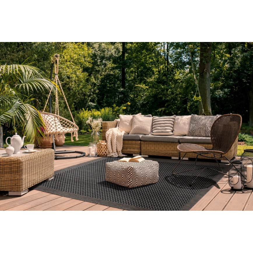 Utomhusmatta EXPRESS NEW OUTDOOR 160x220 cm antracit/brun