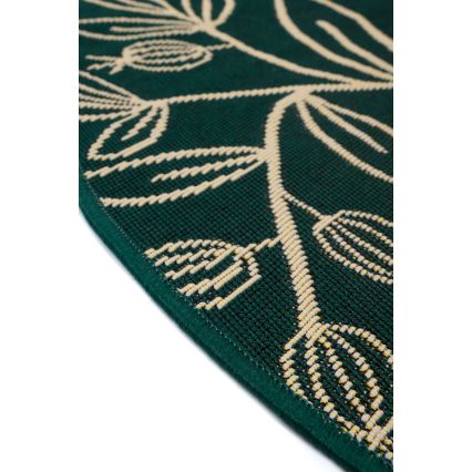 Utomhusmatta JUNGLE 135 cm grön/bladmönster