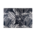 Utomhusmatta JUNGLE 160x220 cm svart/vit med lövmönster