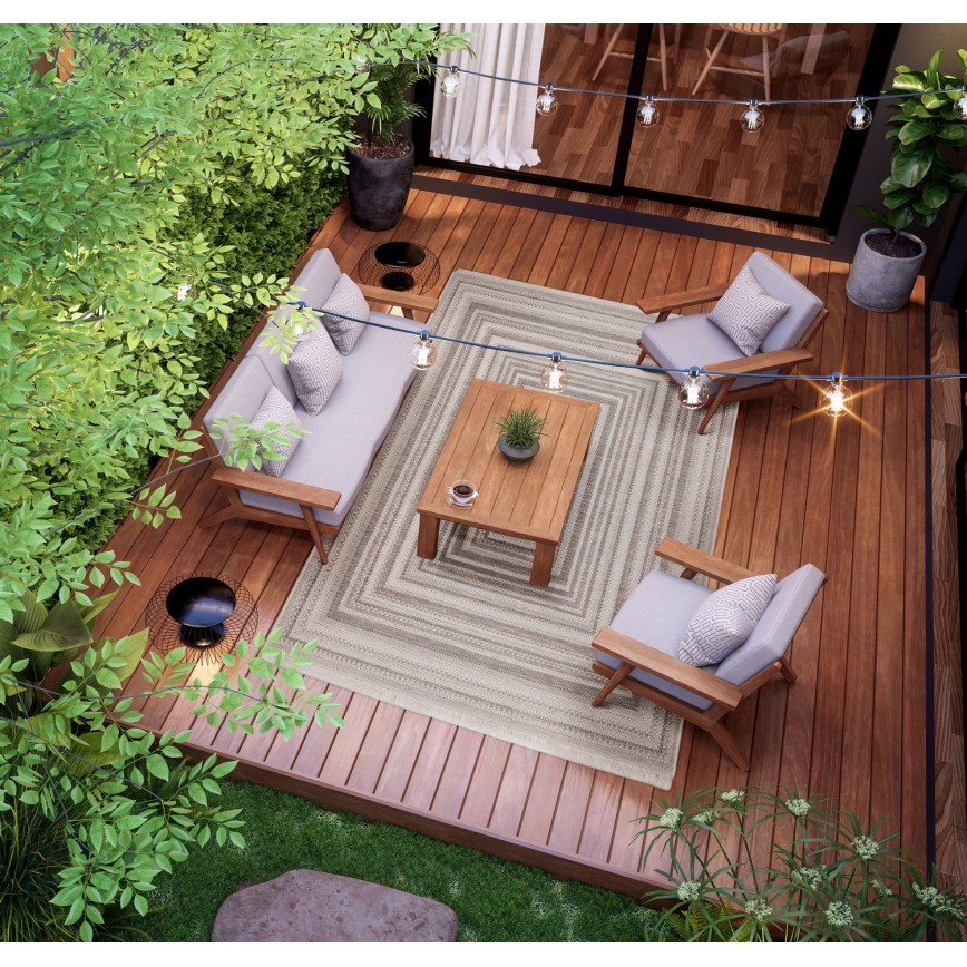 Utomhusmatta ORIA 120x170 cm, grå