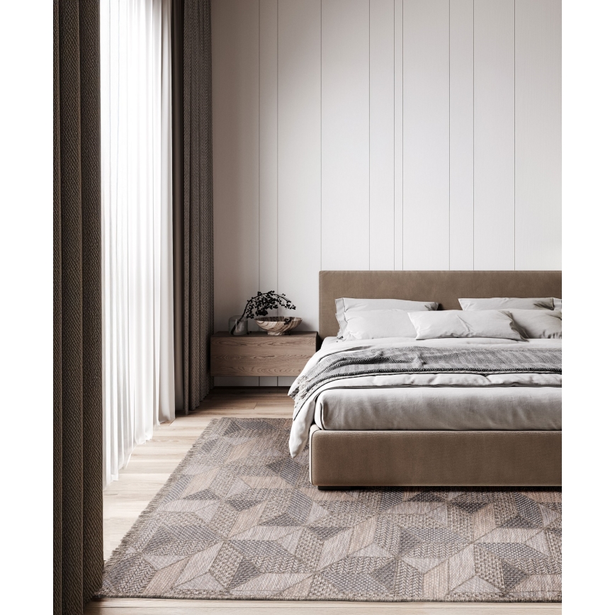 Utomhusmatta ORIA 160x220 cm grå/beige