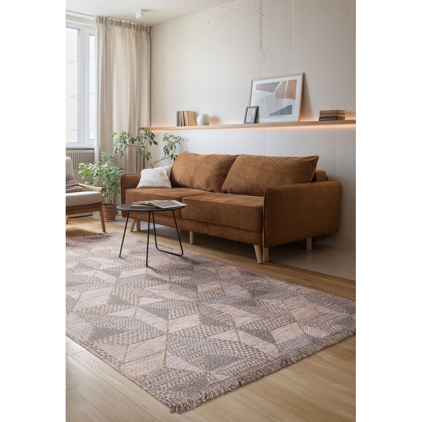 Utomhusmatta ORIA 70x140 cm grå/beige