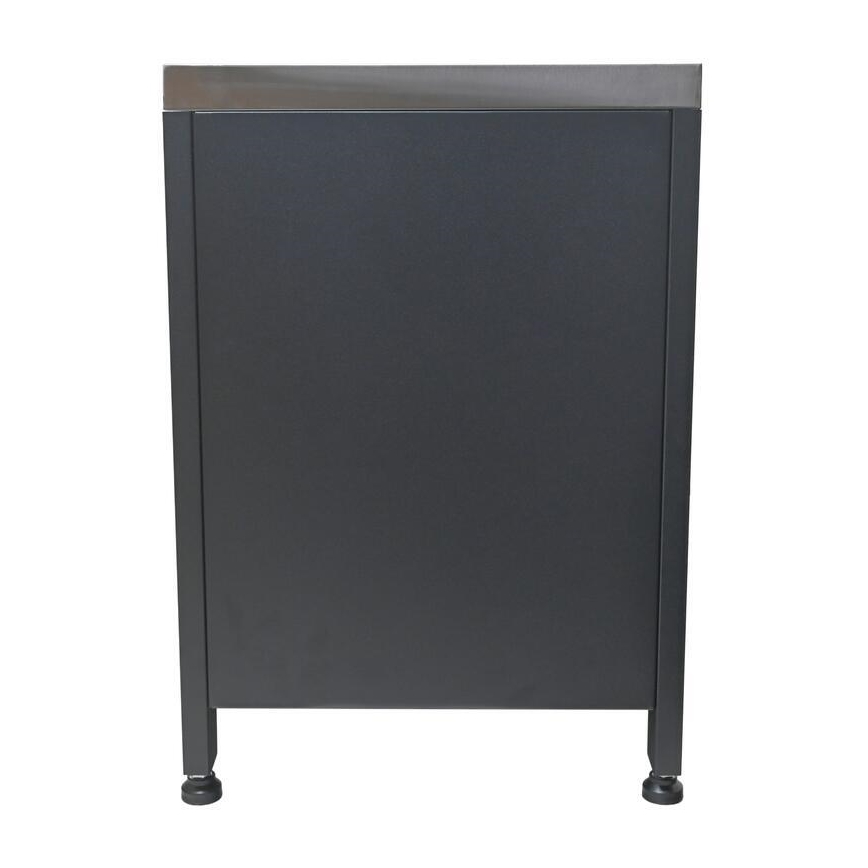 Utomhusmodul: skåp för grill, 80x47x69 cm, svart/rostfritt stål