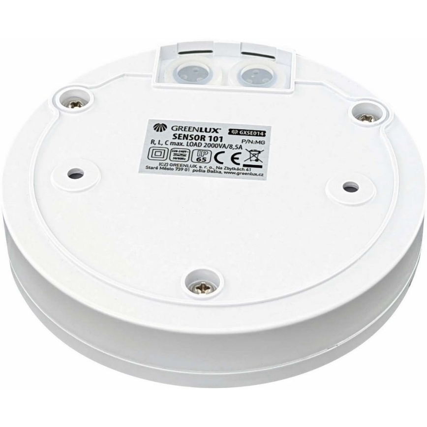 Utomhusrörelsesensor 360x120° vit IP65