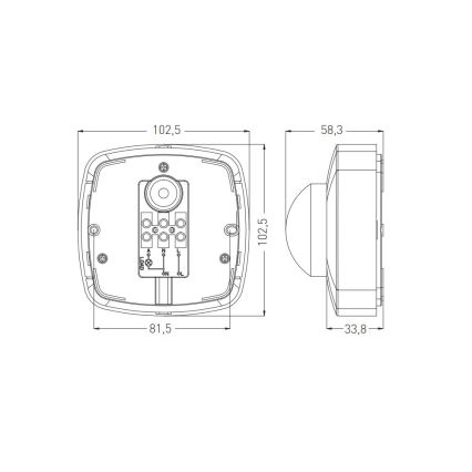Utomhusrörelsesensor 360° IP65