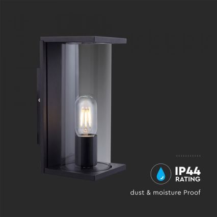 Utomhusväggarmatur 1xE27/60W/230V IP44 svart