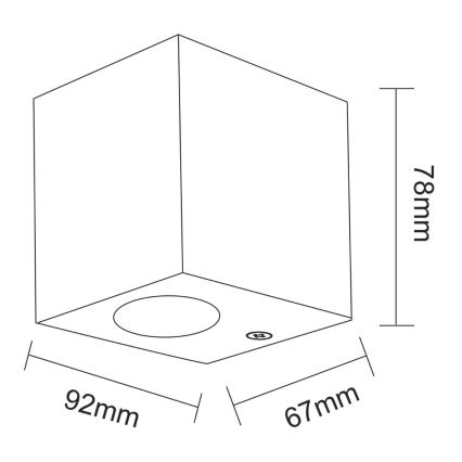 Utomhusvägglampa BOSTON 1xGU10/10W/230V IP44