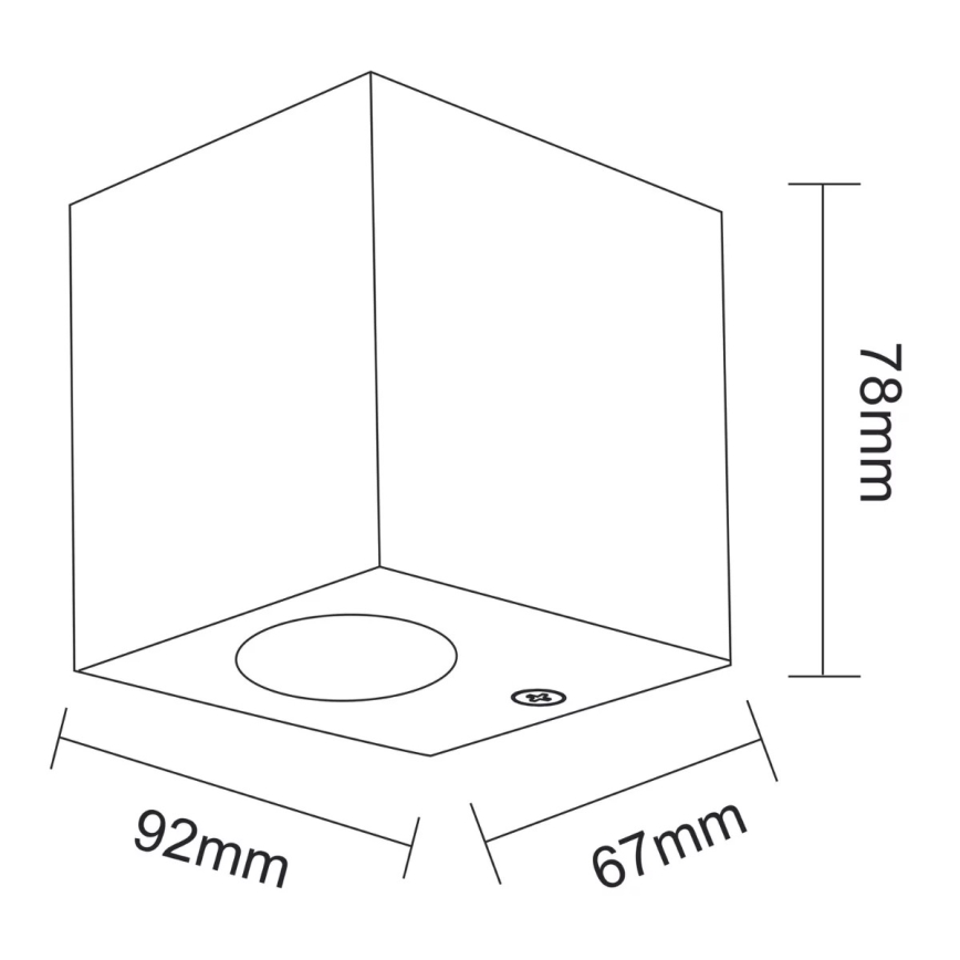 Utomhusvägglampa BOSTON 1xGU10/10W/230V IP44