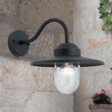Utomhusvägglampa EDWARD 1xE27/60W/230V IP44 antracit