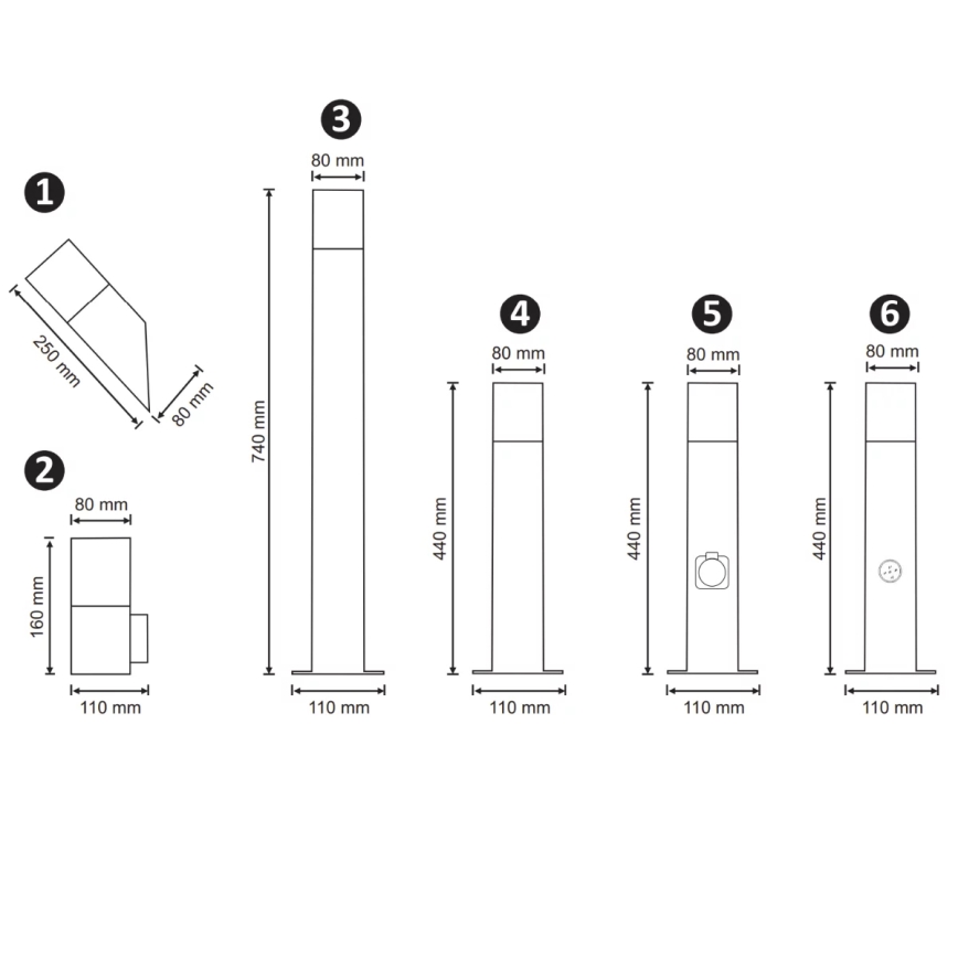 Utomhus vägglampa NEW YORK 1xE27/12W/230V IP44 antracit