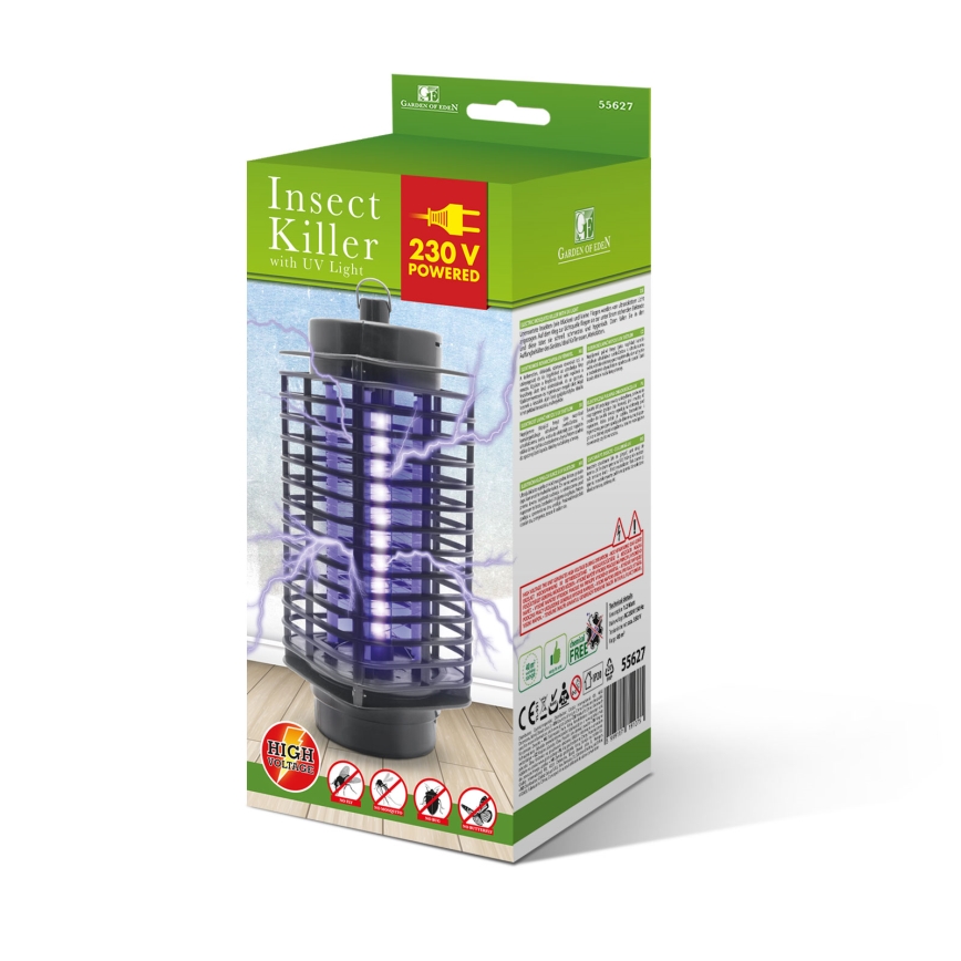 UV-elektrisk insektsfälla 1,2 W/230 V, svart