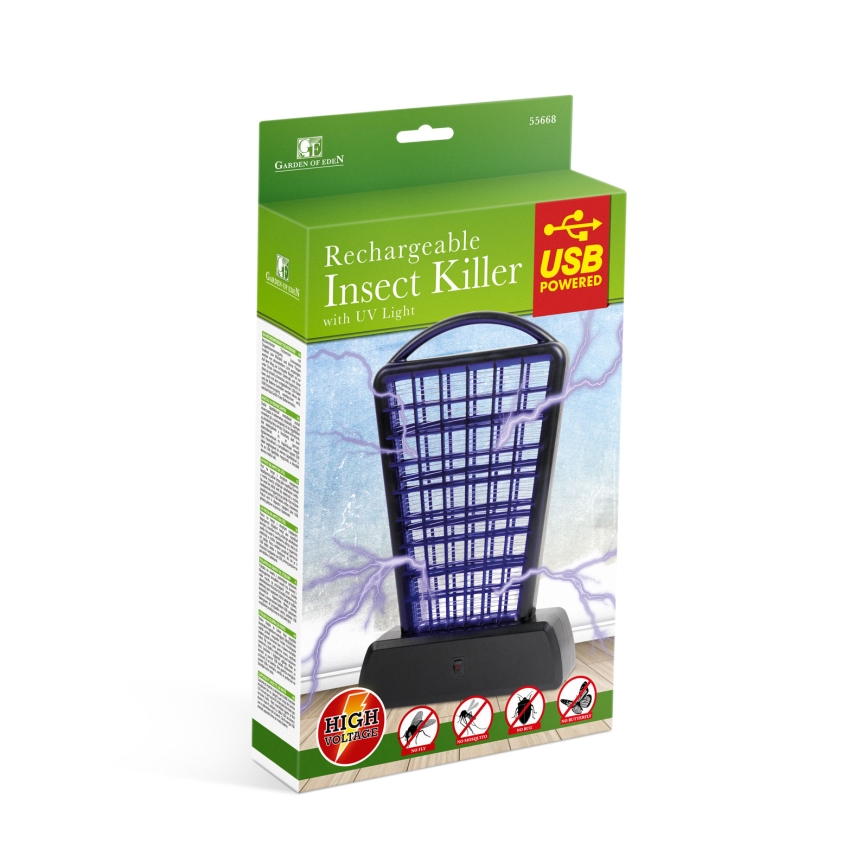 UV-insektsfälla 1000 mAh/5V svart