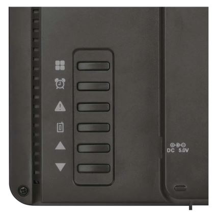 Väderstation med färgad LCD-display och väckarklocka 5V 3xAAA + 2xAA svart
