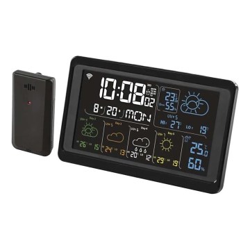 Väderstation med LCD display GoSmart 230V/3xAAA + 2×AAA Wi-Fi Tuya svart