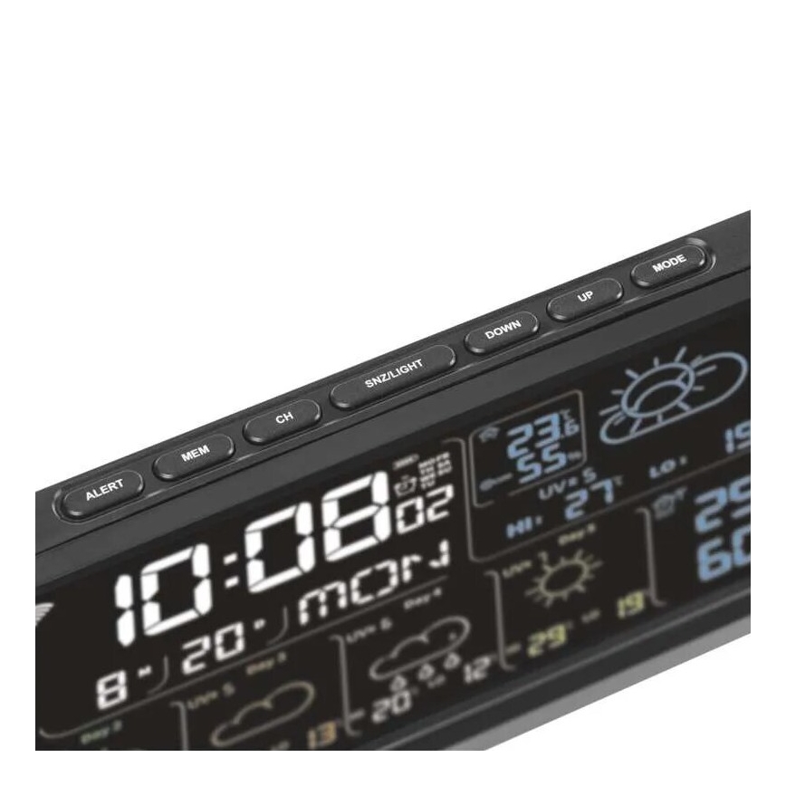 Väderstation med LCD-display GoSmart 230V/3xAAA + 2×AAA Wi-Fi Tuya svart