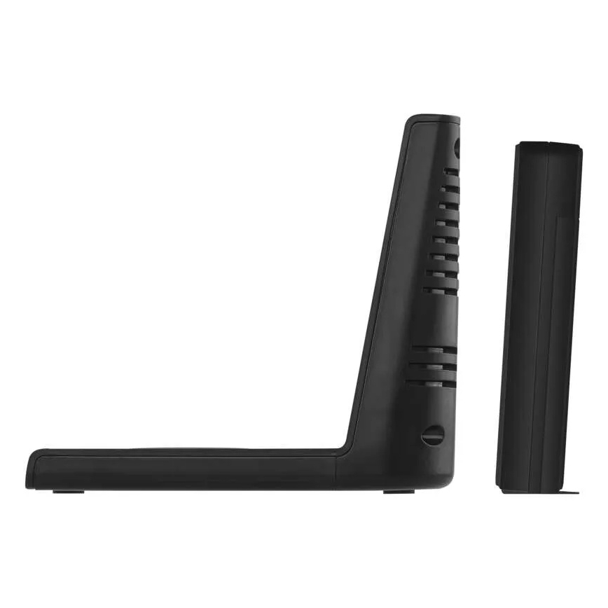 Väderstation med trådlös 5V-laddning, 2xAA + 2xAAA, svart