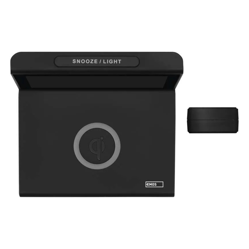 Väderstation med trådlös 5V-laddning, 2xAA + 2xAAA, svart