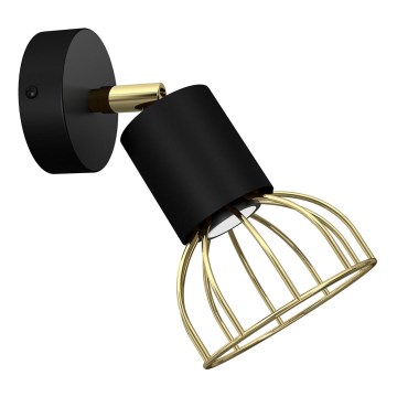 Vägg spotlight  DANTE 1xGU10/25W/230V svart /gyllene