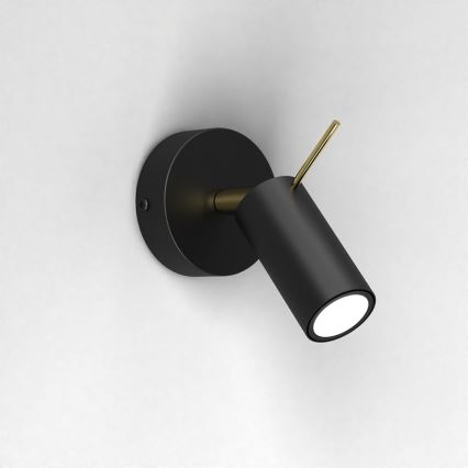 Vägg spotlight  PRESTON 1xGU10/40W/230V svart /gyllene