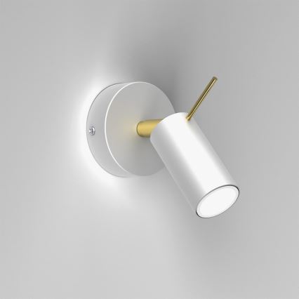 Vägg spotlight  PRESTON 1xGU10/40W/230V vit /gyllene