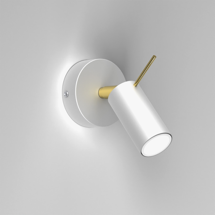 Vägg spotlight  PRESTON 1xGU10/40W/230V vit /gyllene