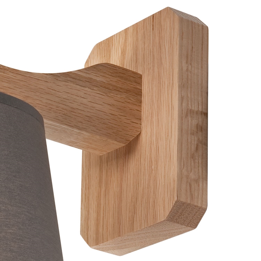 Väggbelysning ANDREA 1xE27/60W/230V ek/grå