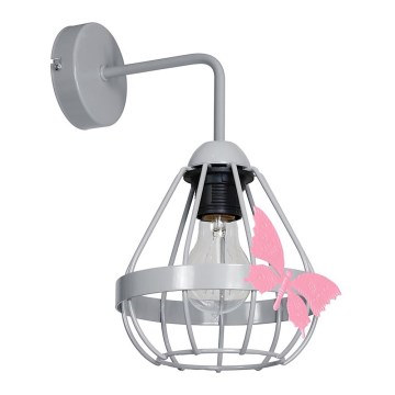 Väggbelysning Barnrum KAGO 1xE27/60W/230V grå