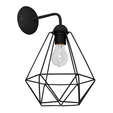 Väggbelysning BASKET 1xE27/60W/230V svart