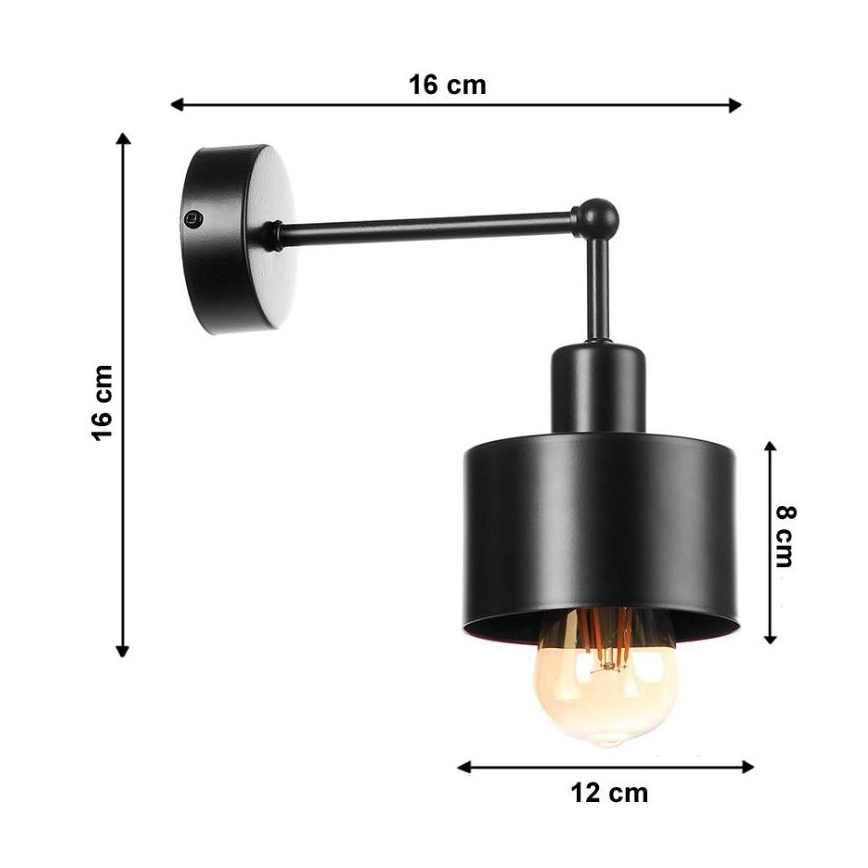 Väggbelysning BODO 1xE27/60W/230V