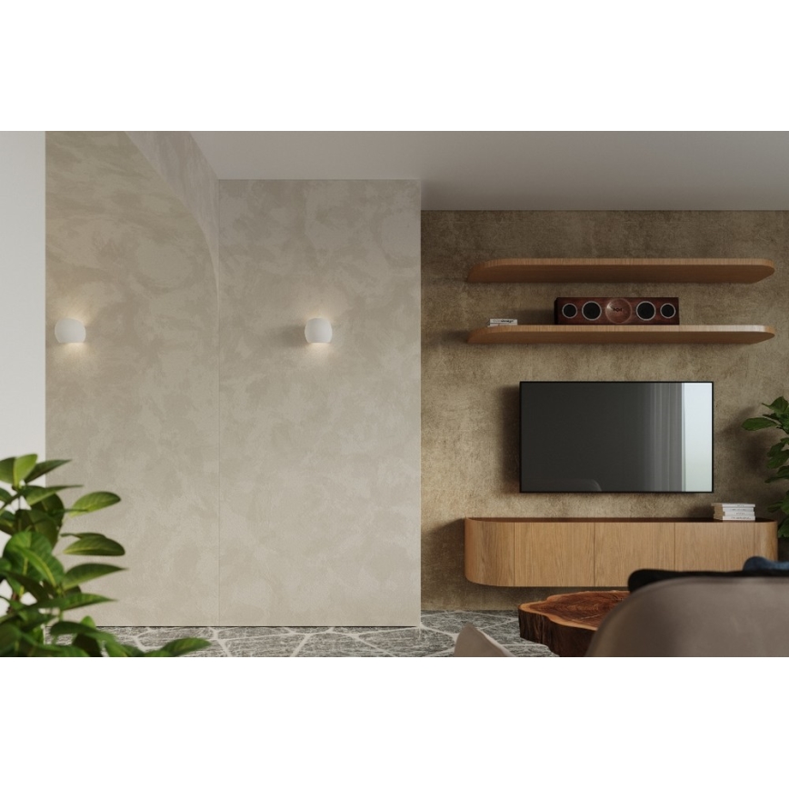 Väggbelysning Glob 1xE27/60W/230V vit