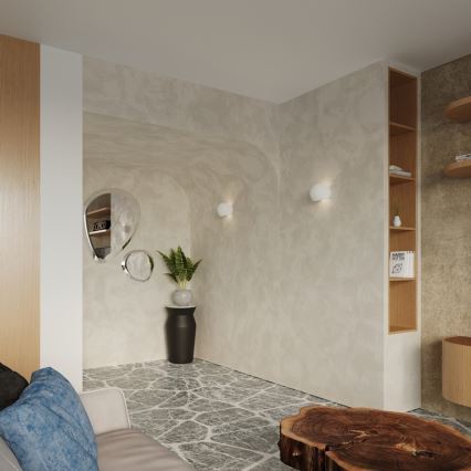 Väggbelysning Glob 1xE27/60W/230V vit