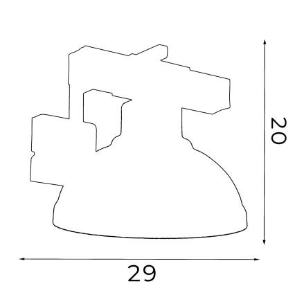 Väggbelysning HAKON 1xE27/60W/230V mörk