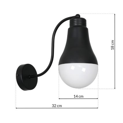 Väggbelysning HELIOS 1xE14/40W/230V