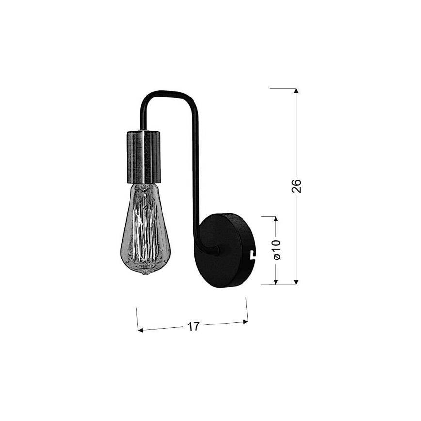 Väggbelysning HERPE 1xE27/60W/230V