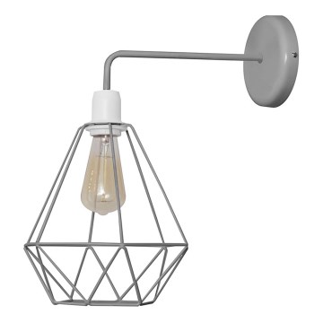 Väggbelysning KARO 1xE27/15W/230V grå