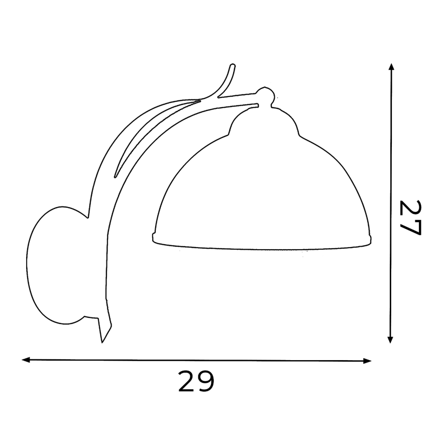 Väggbelysning KORFU 1xE27/60W/230V